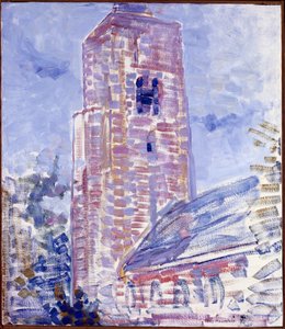 Church at Oostkapelle, Nave and Tower, 1909 by Piet Mondrian